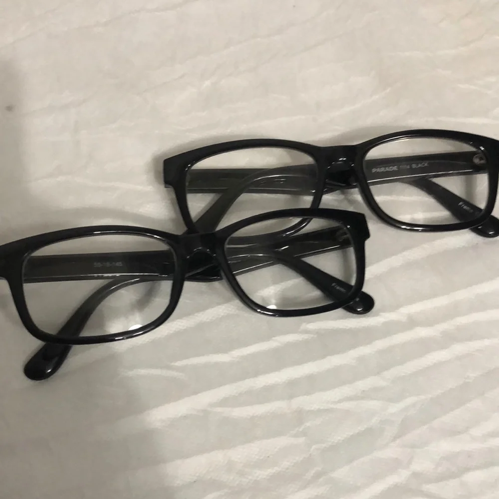 Parade  Black Square Frame Glasses (2 Pairs) Rx Ready
